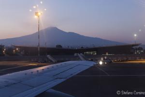 Catania - L'Etna visto dall'aeroporto